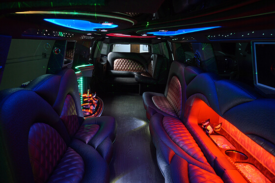 limousine interior with leather seats