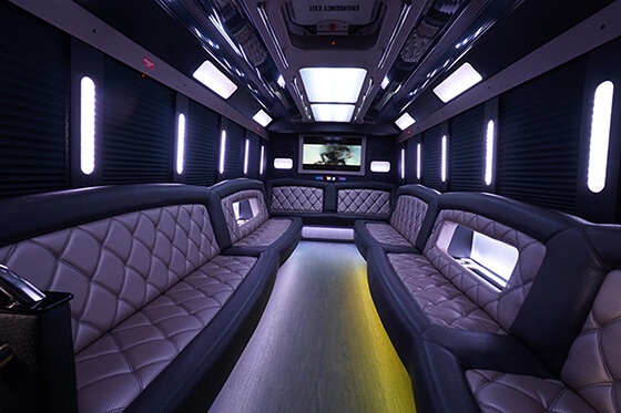 Party bus interior